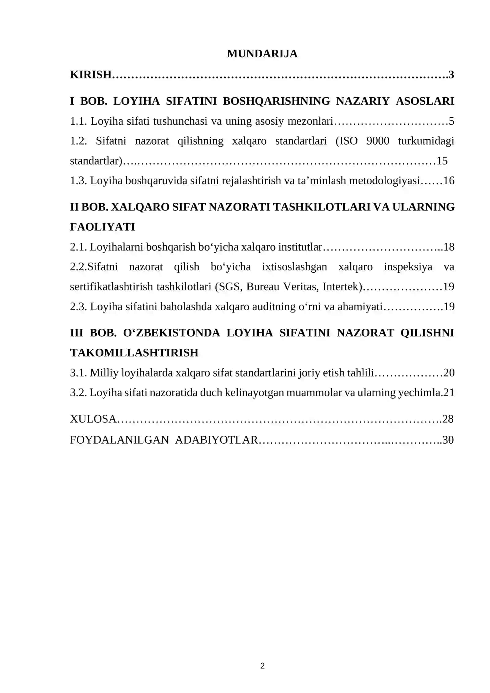 Halqaro Loyiha Sifat Nazarot Qilish Tashkiloti 2