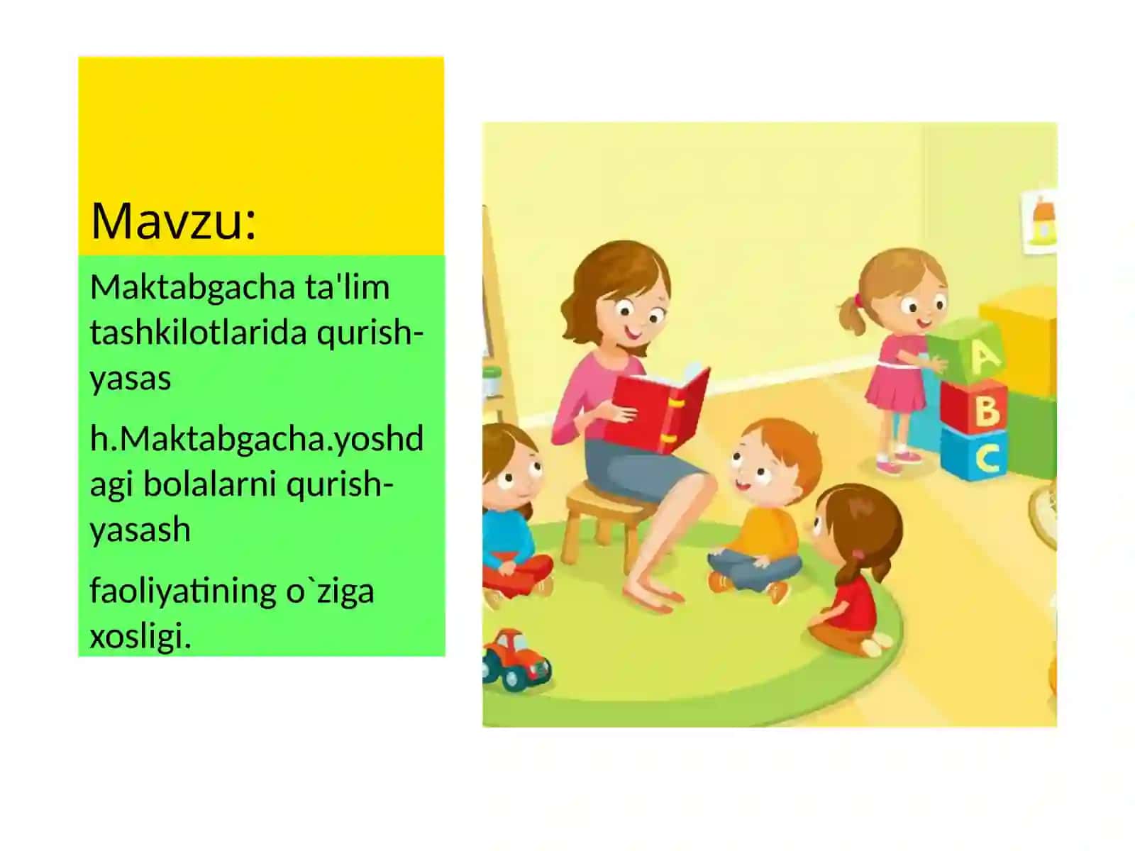 Maktabgacha ta'lim tashkilotlarida qurish-yasash 2