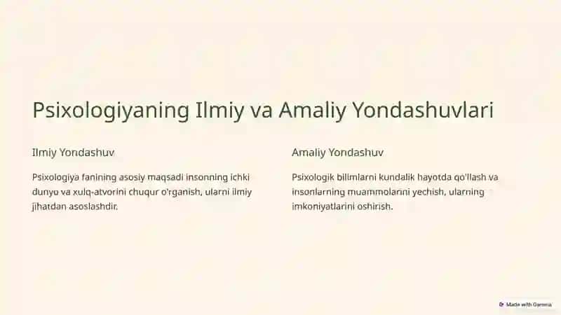 Psixologiya Fanining Rivojlanish Tarixi 2
