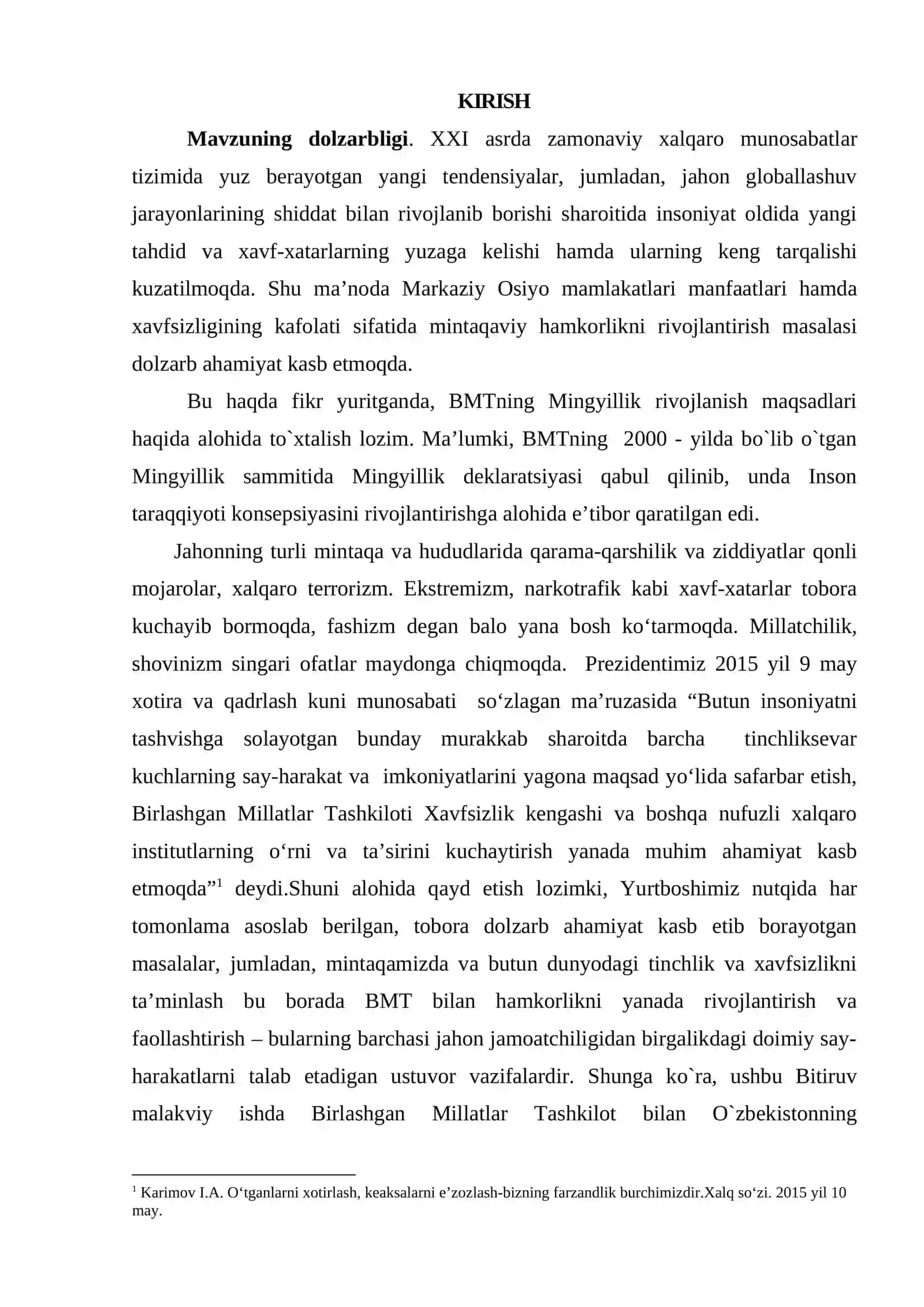 BMTning tashkil topishi va uning xalqaro munosabatlarda tutgan oʻrni 2