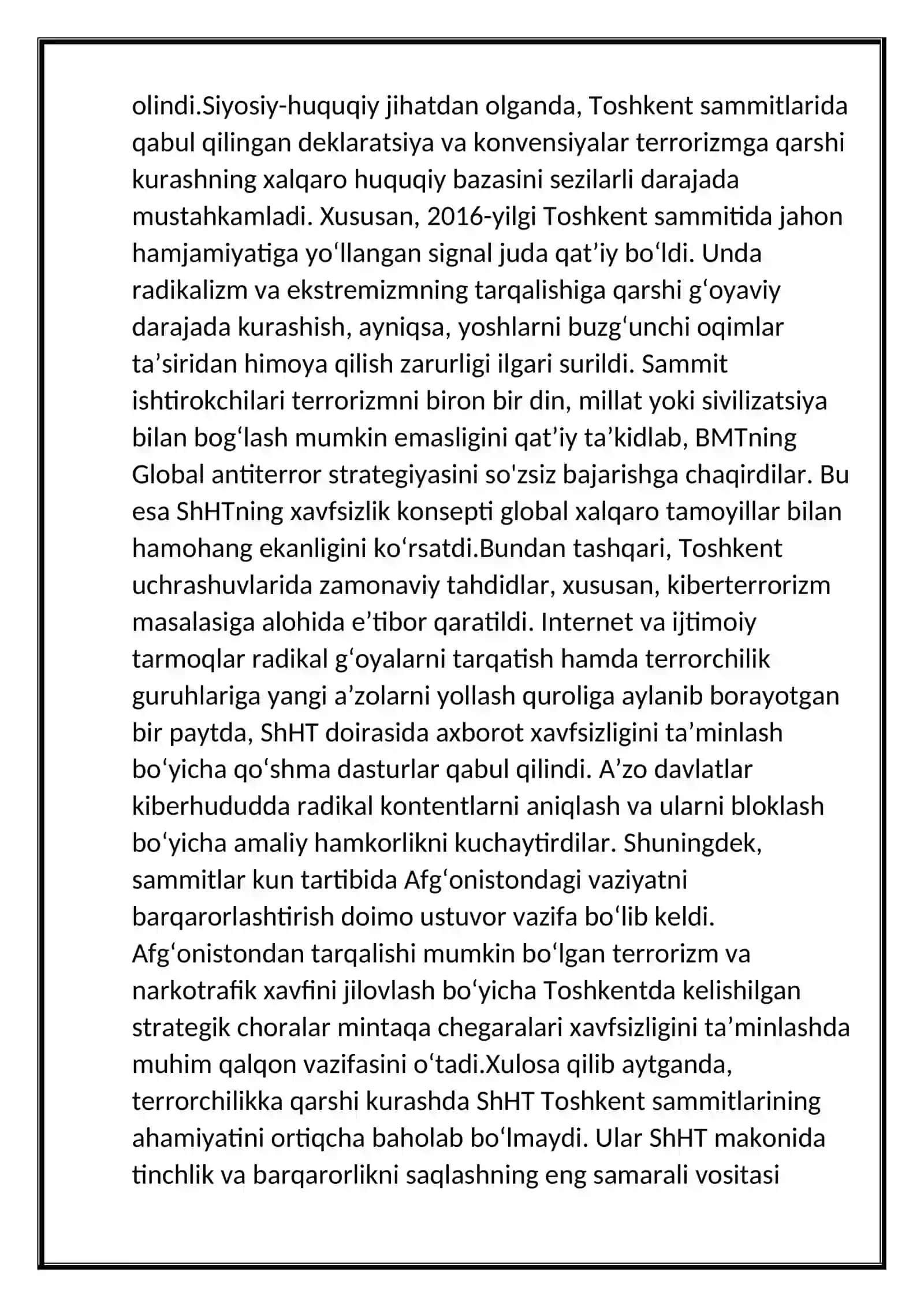 terrorga qarshi kurashda shht toshkent 2