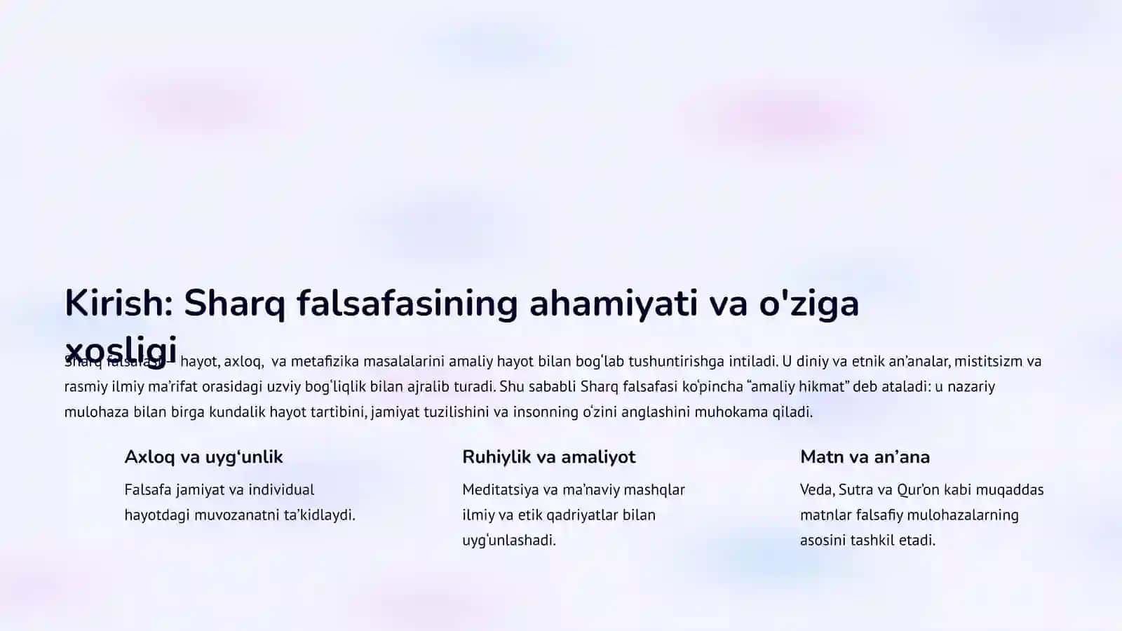 Sharq falsafasi 2