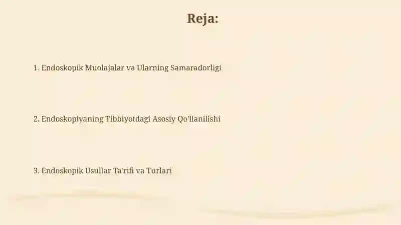 Tibbiyotda endoskopik usullarning qoʻllanishi 2