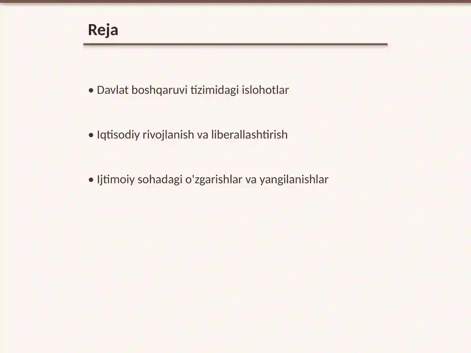 OʻZBEKISTONda 2016 yildan keyingi islohotlar 2