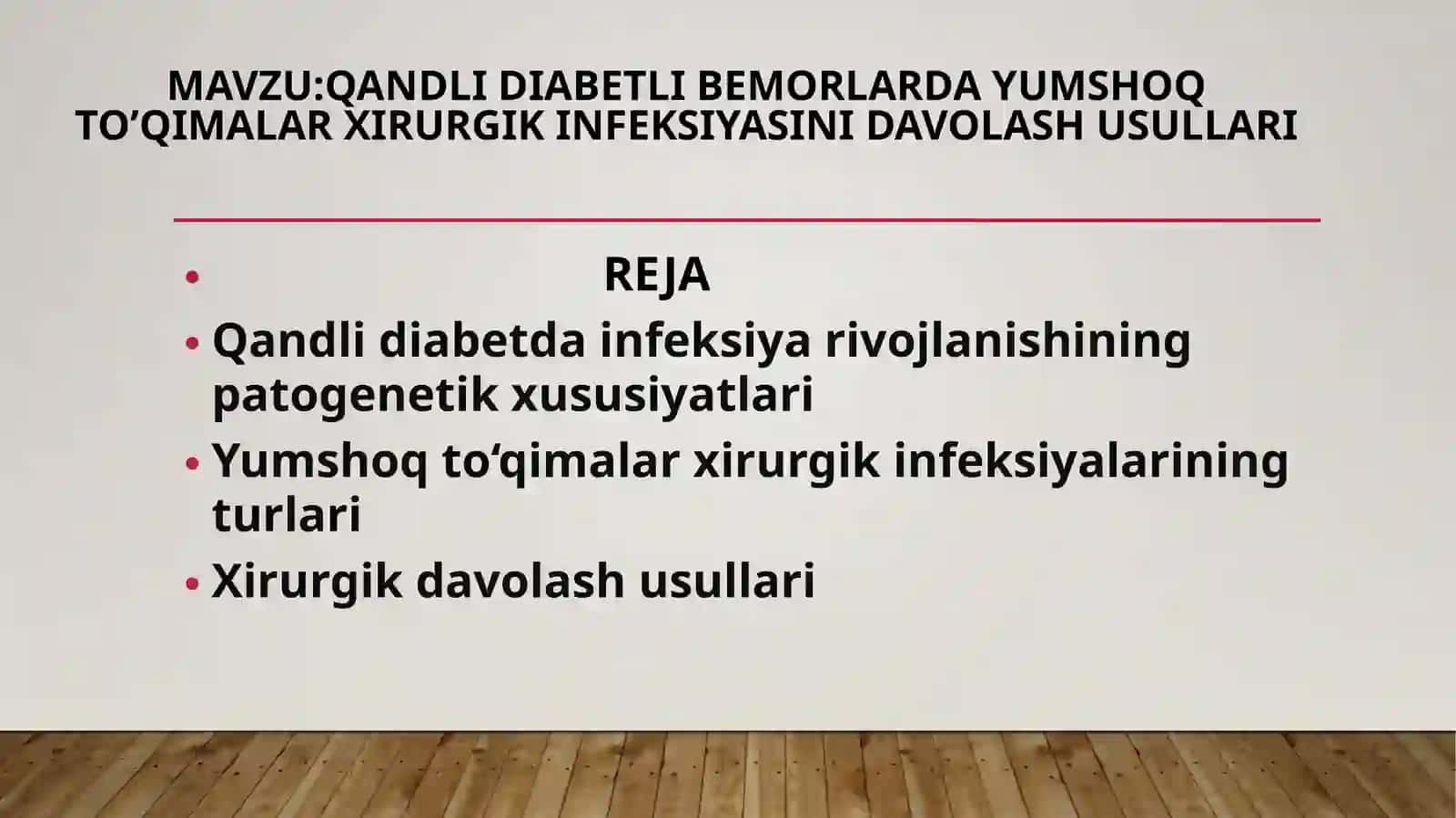 QANDLI DIABETLI BEMORLARDA YUMSHOQ TO’QIMALAR XIRURGIK INFEKSIYASINI DAVOLASH USULLARI 2