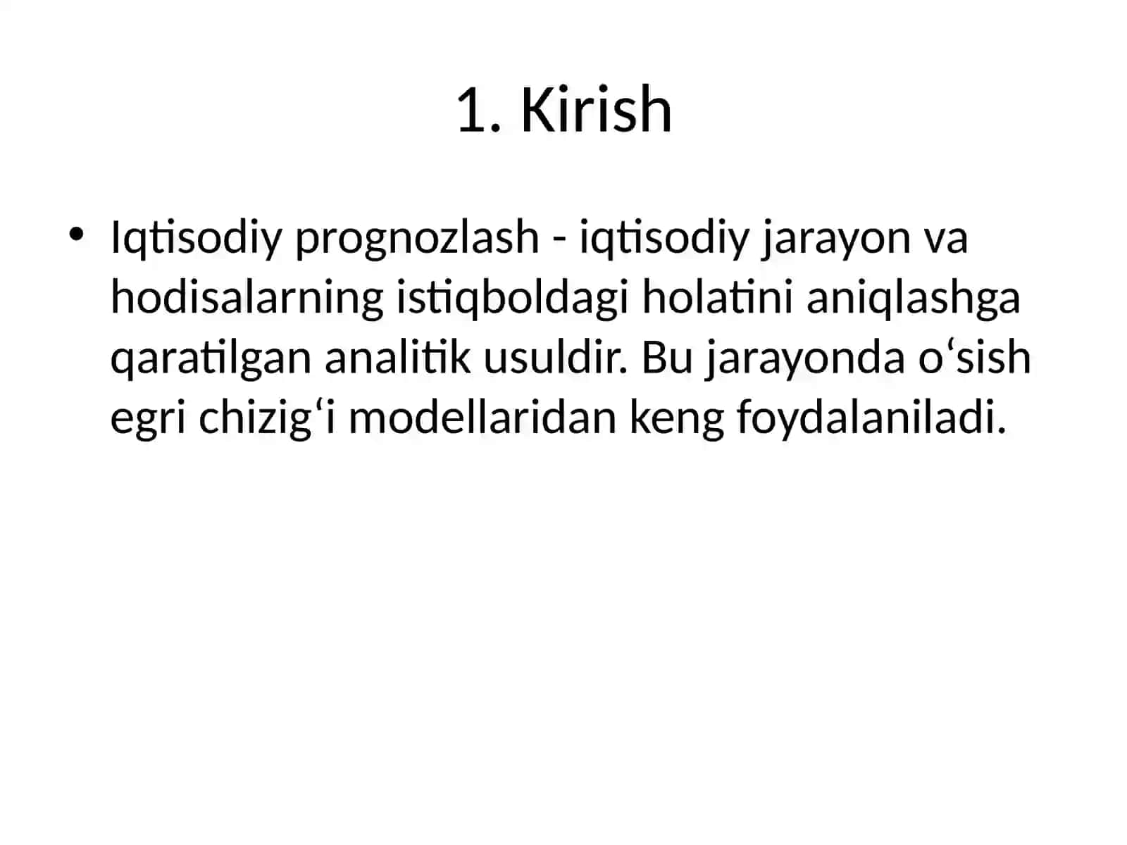 O‘sish Egri Chizig‘i Modeli 2