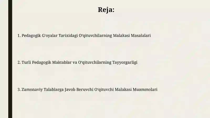 Pedagogik fikrlar va maktablar tarixida o'qituvchi mahorati masalalari 2