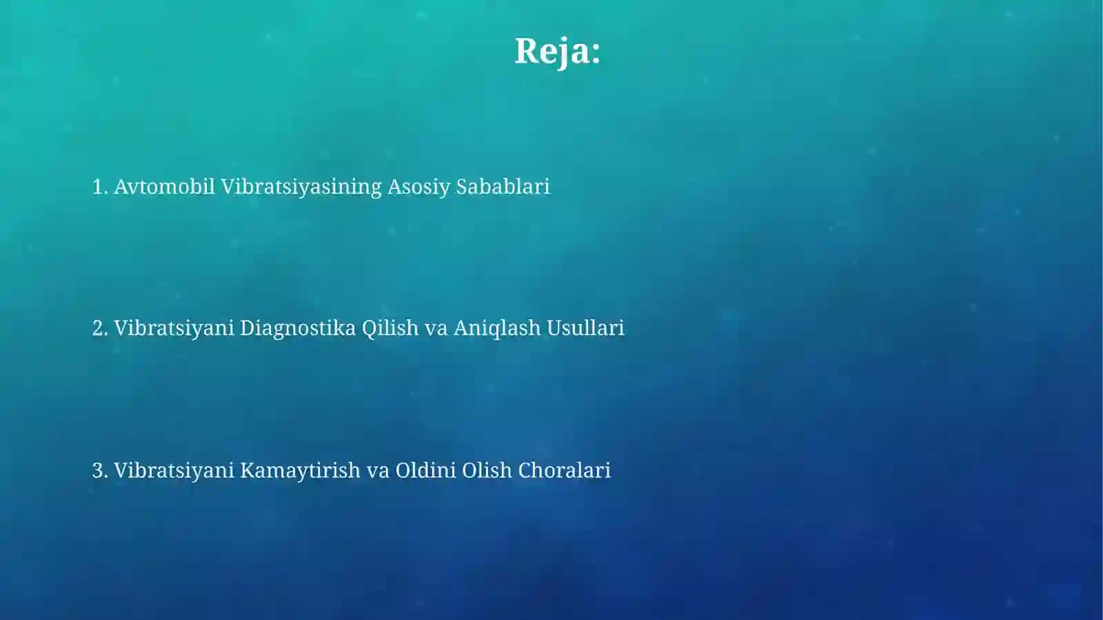 Vibratsiyani Kamaytirish va Oldini Olish Choralari 2