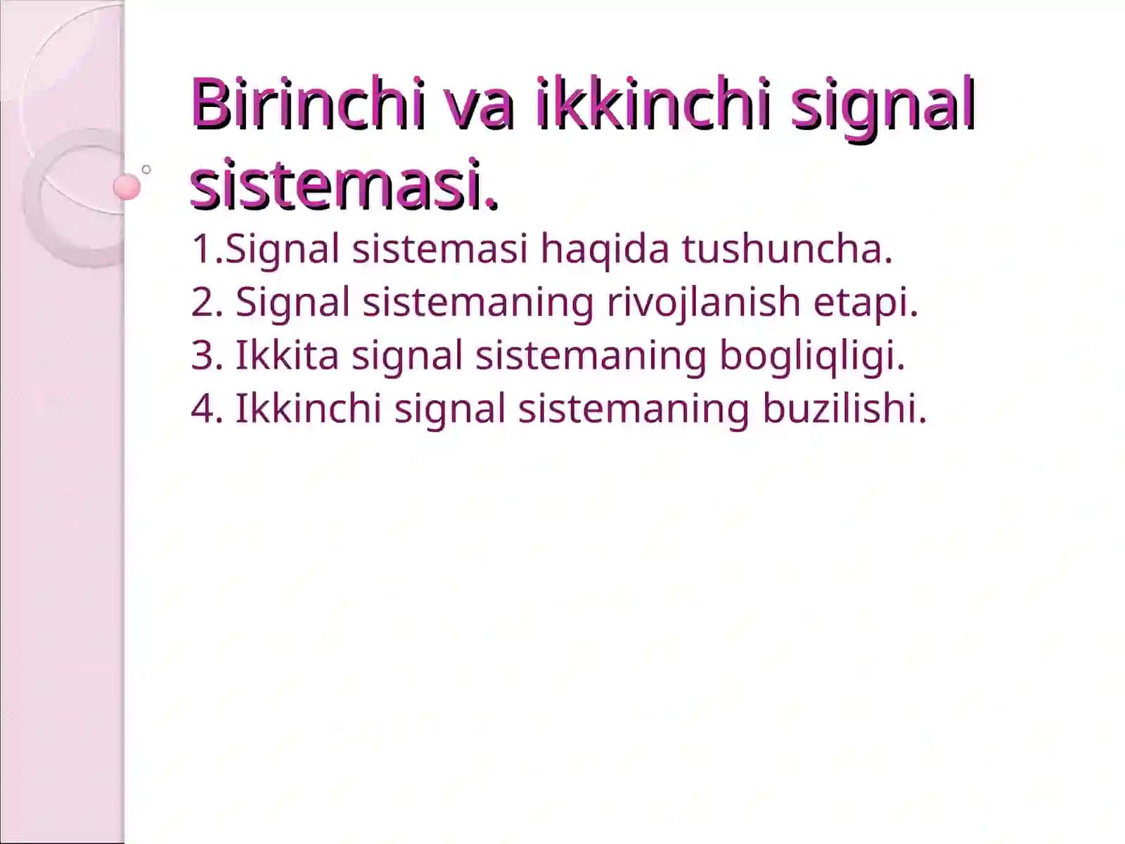 Ikkinchi signal sistemasi 2