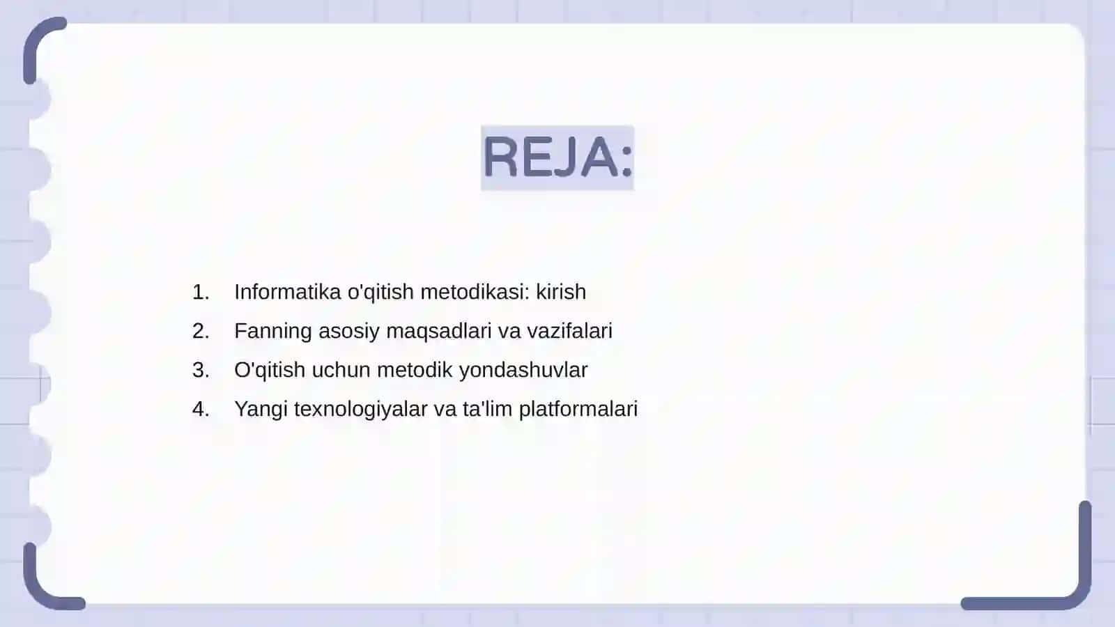 Informatika o'qitish metodikasi fani va uni o'qitish tendensiyalari 2