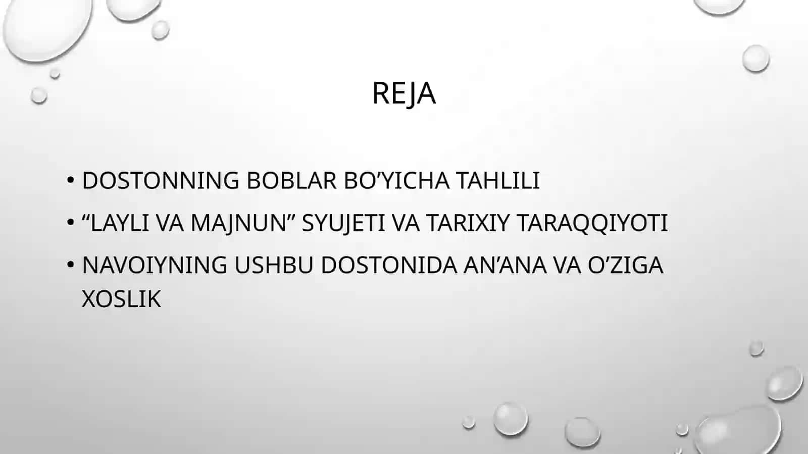 “Layli va Majnun” dostonining boblar bo’yicha tahlili 2