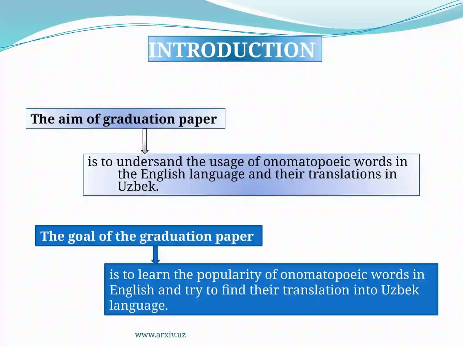 Lexical peculiarities of onomatopoeic words in the English language and their translation into Uzbek 2
