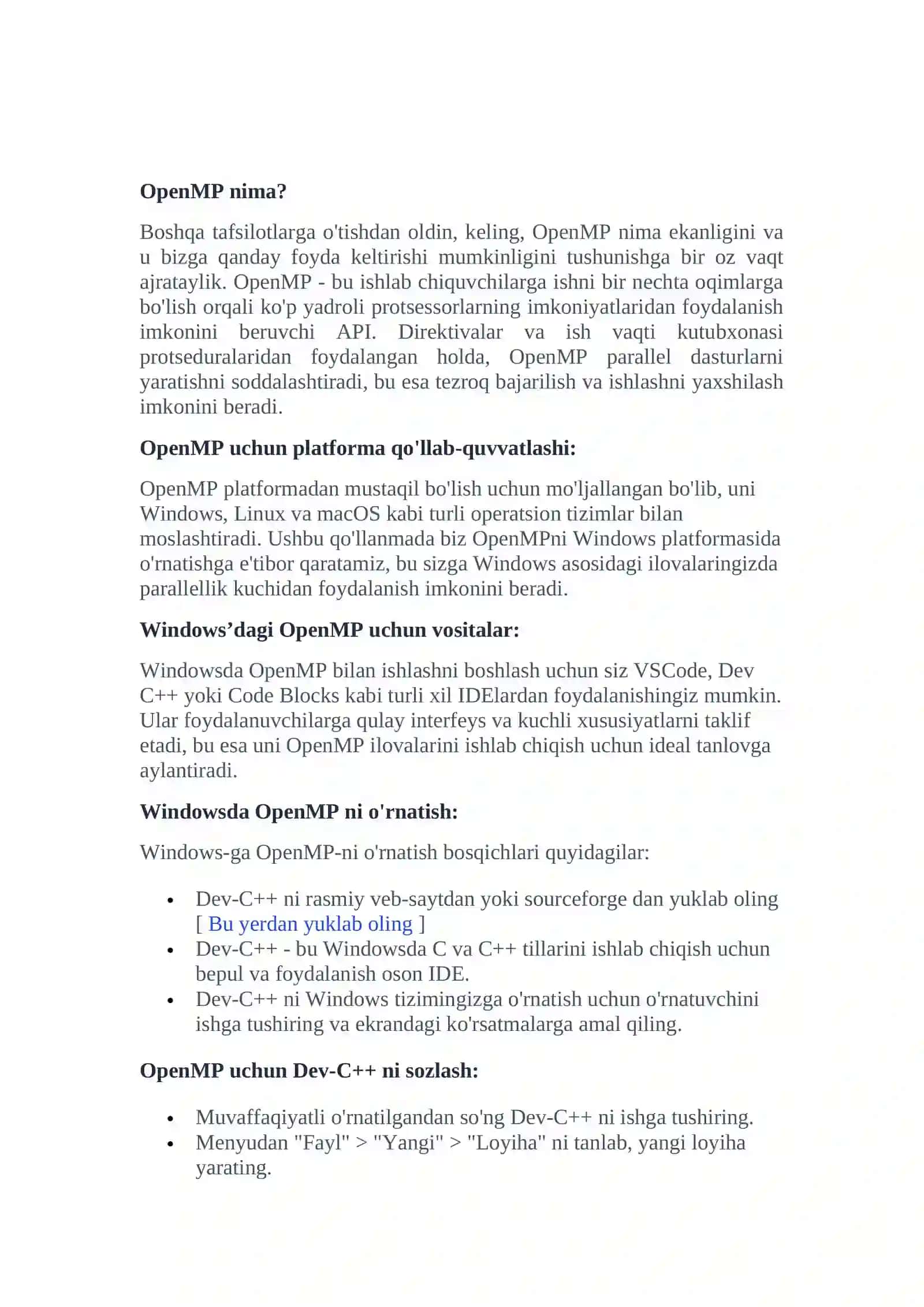 Parallel kompyuter arxitekturasi va dasturlash fanidan AMALIY ISH 2