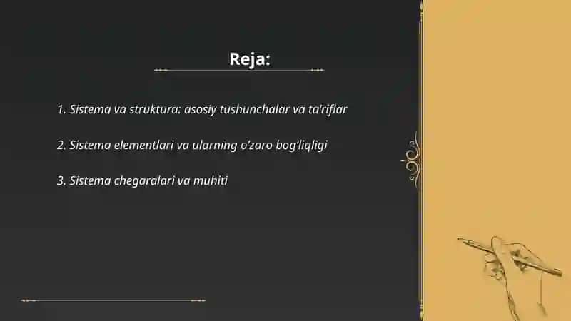 Sistema va struktura tushunchasi 2