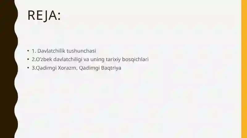 O’zbekdavlatchiligining tarixiy bosqichlari 2