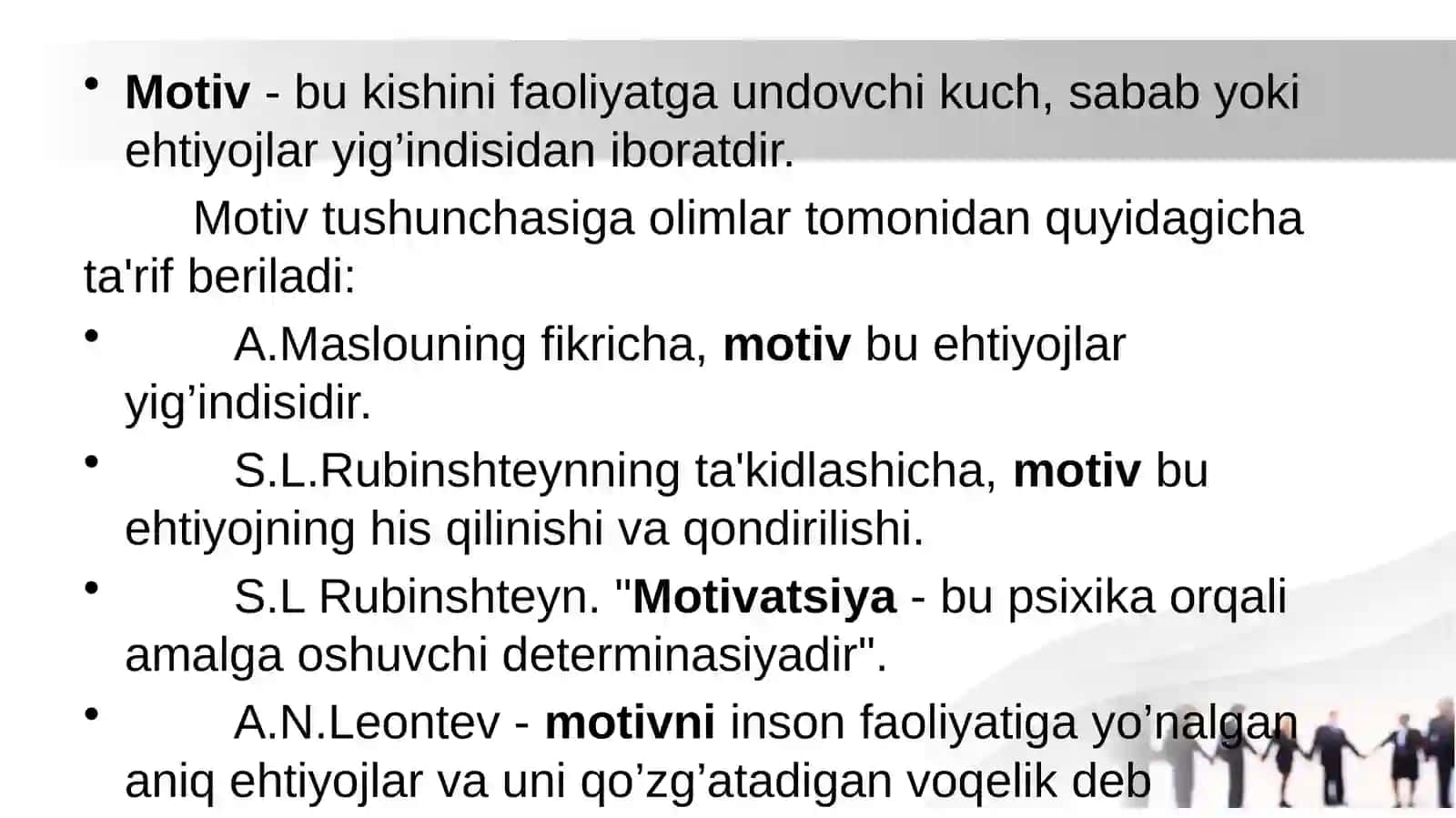 Motiv va motivatsiya 2
