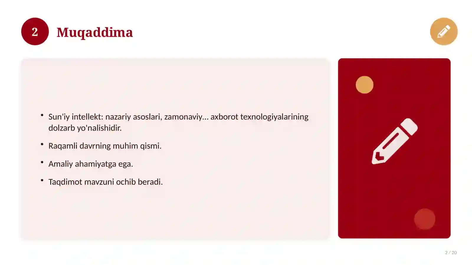 Sun'iy intellekt: nazariy asoslari, zamonaviy yondashuvda 2