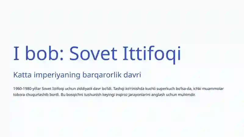 Sovet Ittifoqining inqirozi va Oʻzbekistonga ta'siri 2