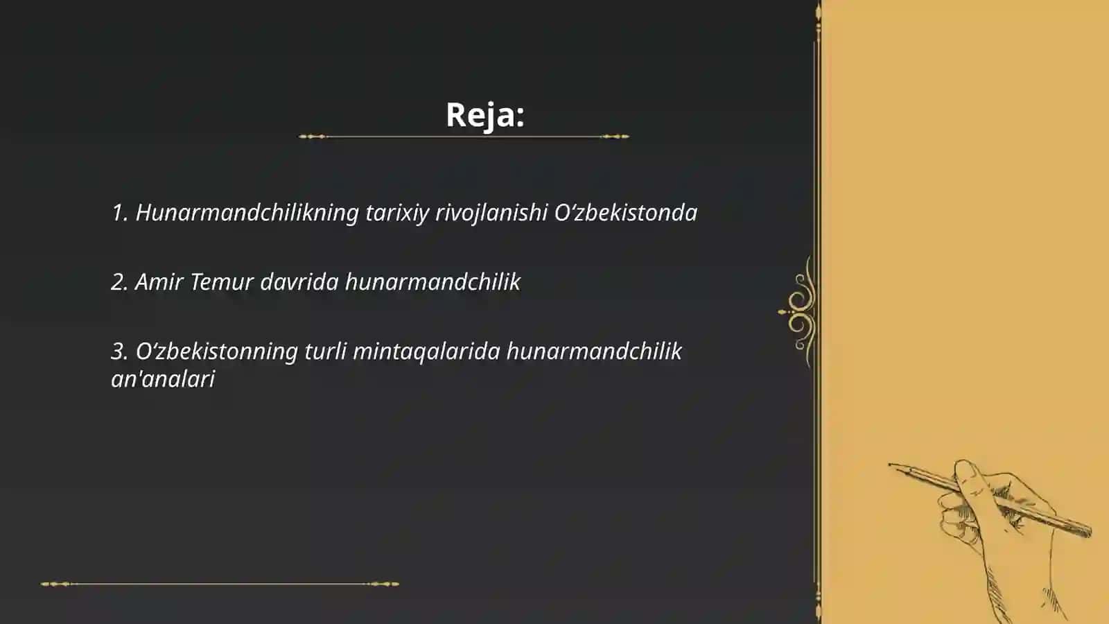 O'zbekistonda hunarmandchilikning rivojlanish bosqishlari va xususiyatlari 2