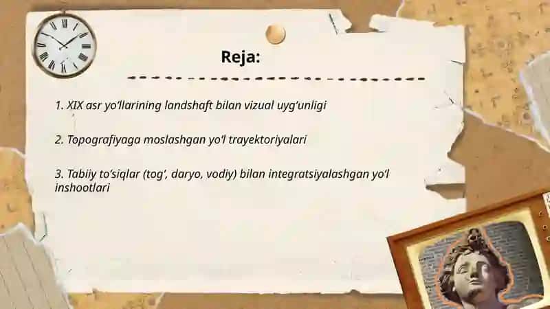 XIX asr yo'llarini landshaft bilan uyg'unlashuvi 2