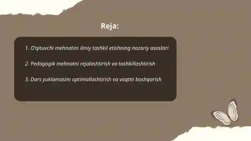 Oʻqituvchi mehnatini ilmiy tashkil etish 2