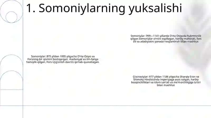 Somoniylar Gaznaviylar Va Saljuqiylar Davlati 2