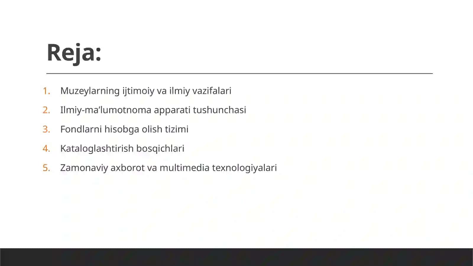 Muzeylarning ilmiy-ma’lumotnoma apparati va zamonaviy axborot texnologiyalari asosida rivojlantirish yo‘nalishlari 2