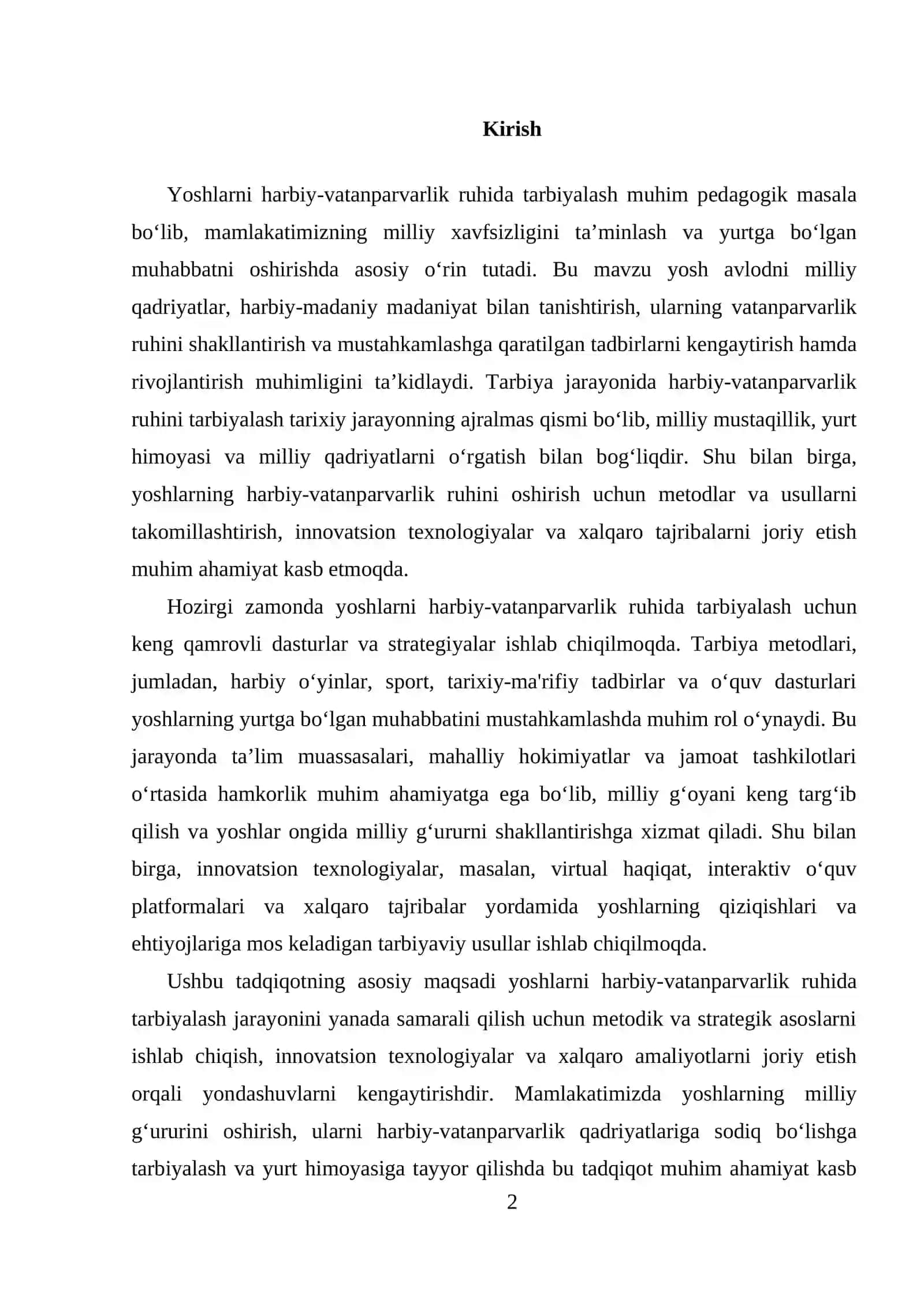 Harbiy-vatanparvarlik ruhida tarbiyalash tadbirlari 2