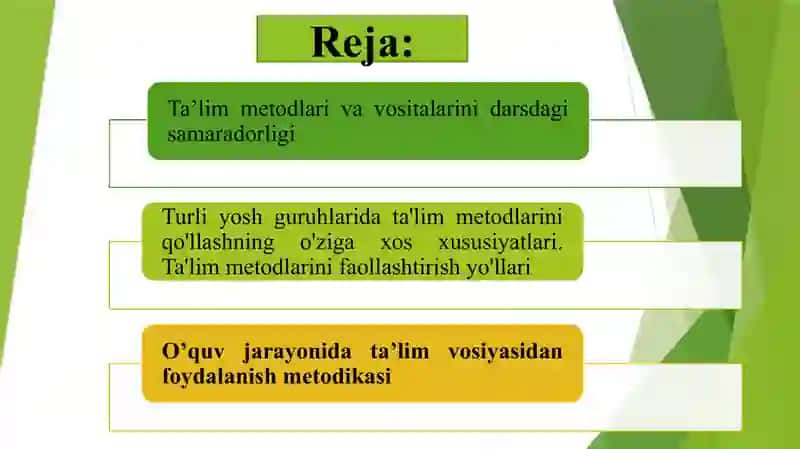 Ta'lim vositalari va turlarini belgilashdagi ilmiy qarashlar va zamonaviy metodika 2