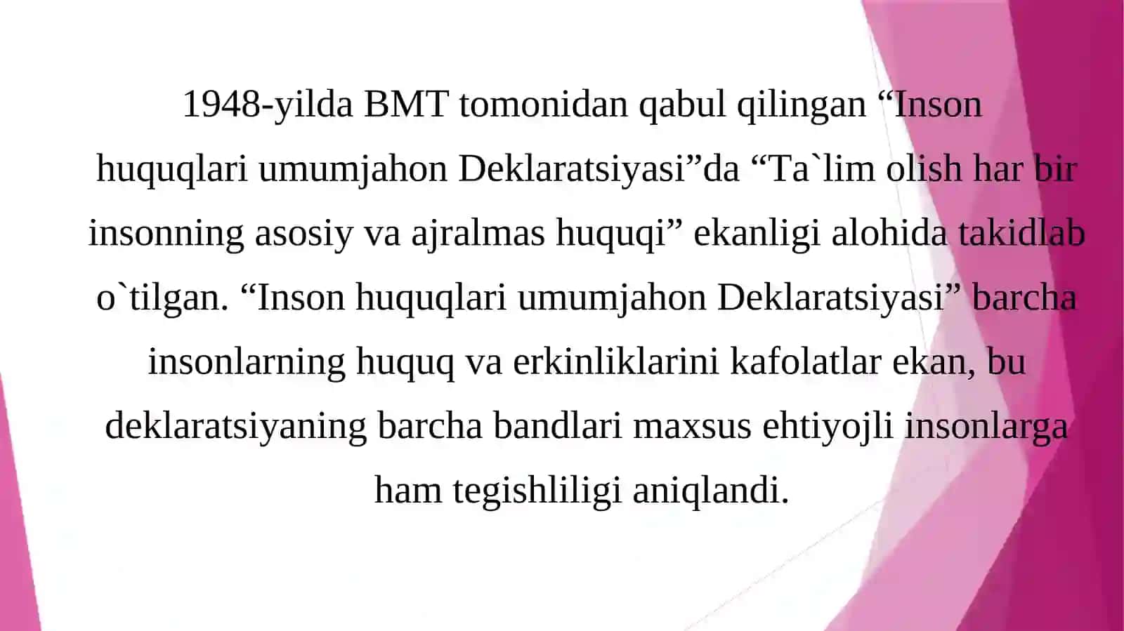 Insоn huquqlаri umumjаhоn Deklаrаtsiyаsi 2