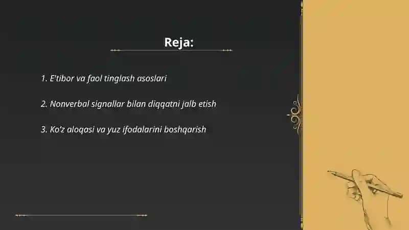 Muloqotda diqatni jamlash va boshqarish 2