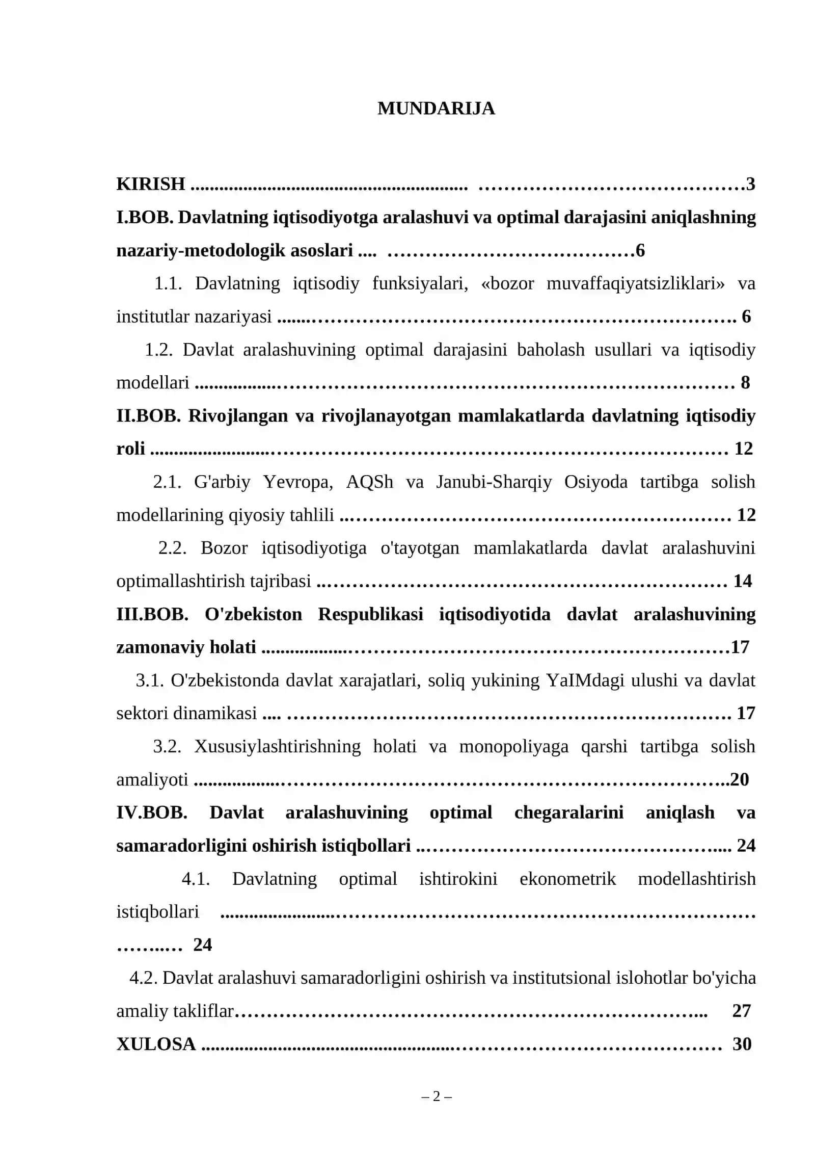 Davlatning iqtisodiyotga aralashuvi va optimal darajasini aniqlashning nazariy-metodologik asoslari 2