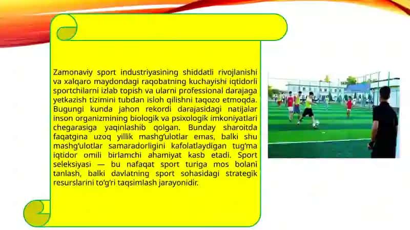 Sport turlariga tanlab olish va seleksiya ishlari 2