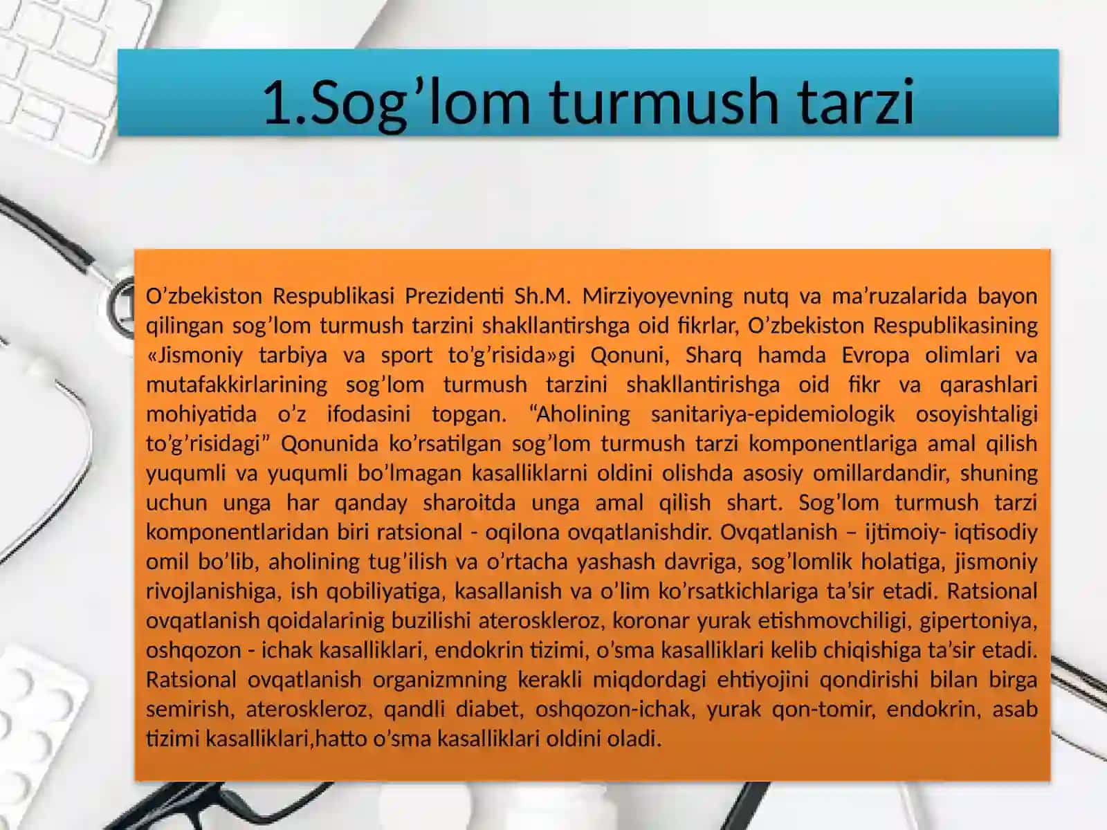 Aholi orasida kasallikning oldini olish (profilaktika) tadbirlarini o'tkazishni o'rganish 2