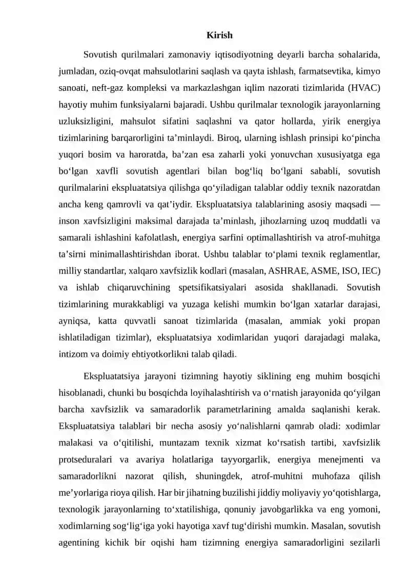 Sovutish qurilmalari ekspluatatsiyasi 2