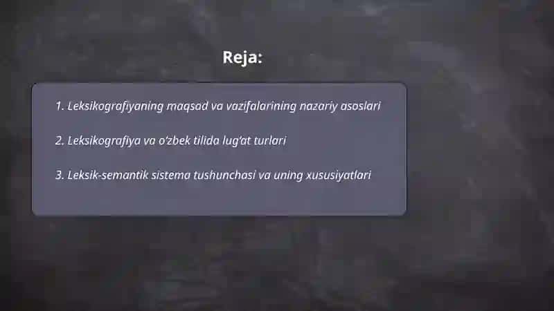 Leksikografiyaning maqsad va vazifalari 2