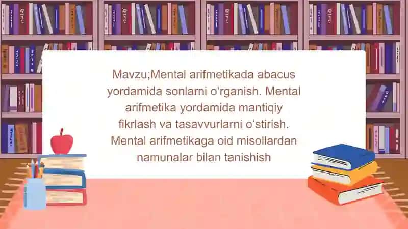 Mental arifmetikada abackus yordamida sonlarni oʻrganish 2