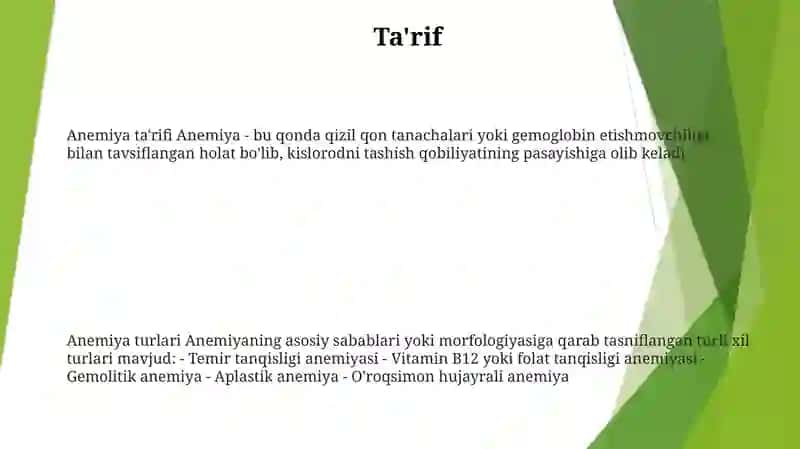 Anemiyalar Patfiziologiyasi 2