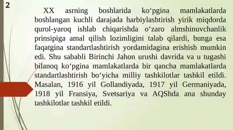 Metrologiya va standartlashtirish bo'yicha xalqaro tashkilotlar 2