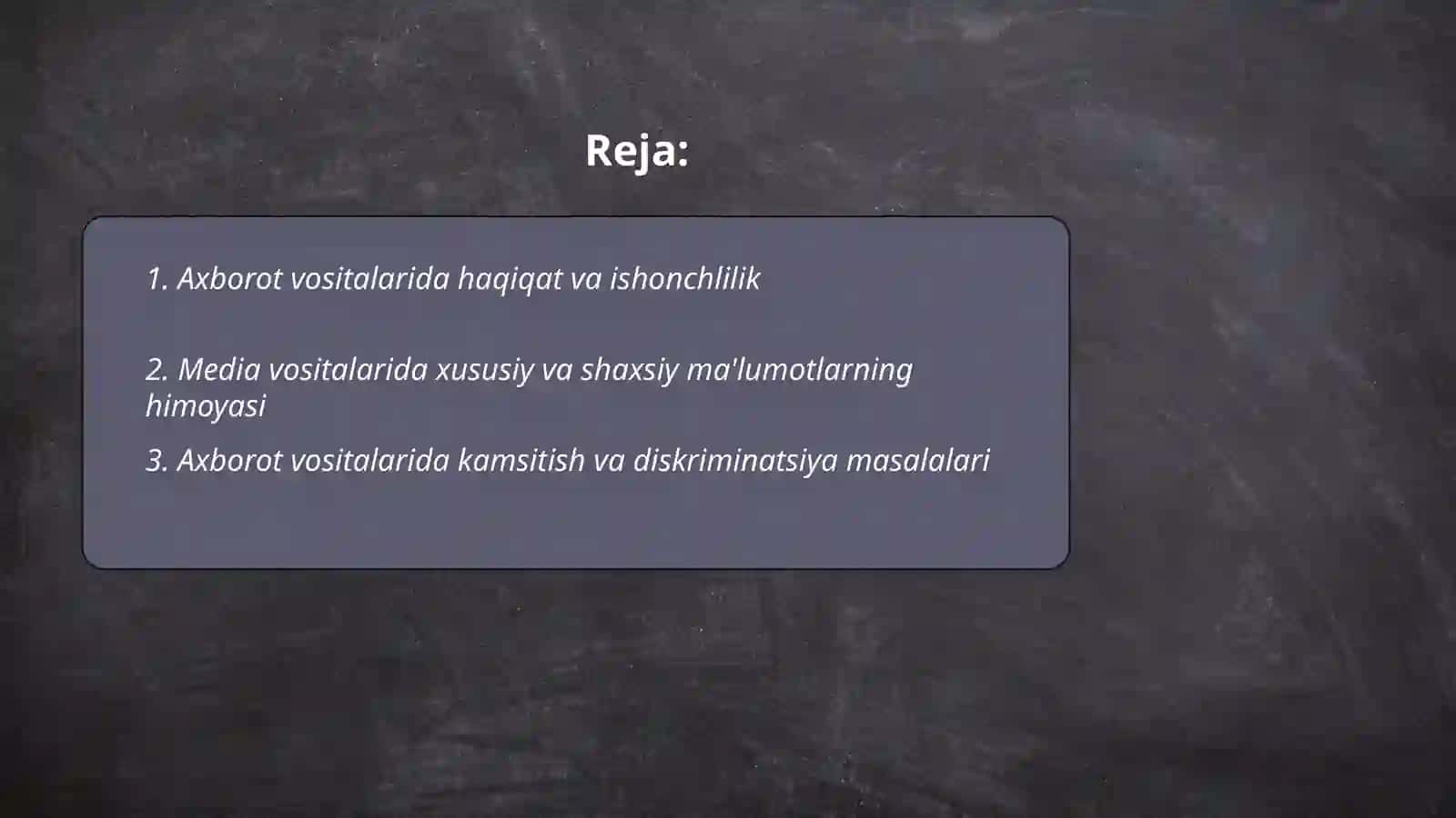 Media vositalarid axborotning etikasi va ma'suliyati 2