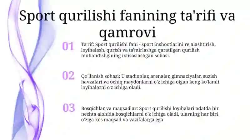 Sport Inshoat Fanining Vazefasi Va Maqsadi 2