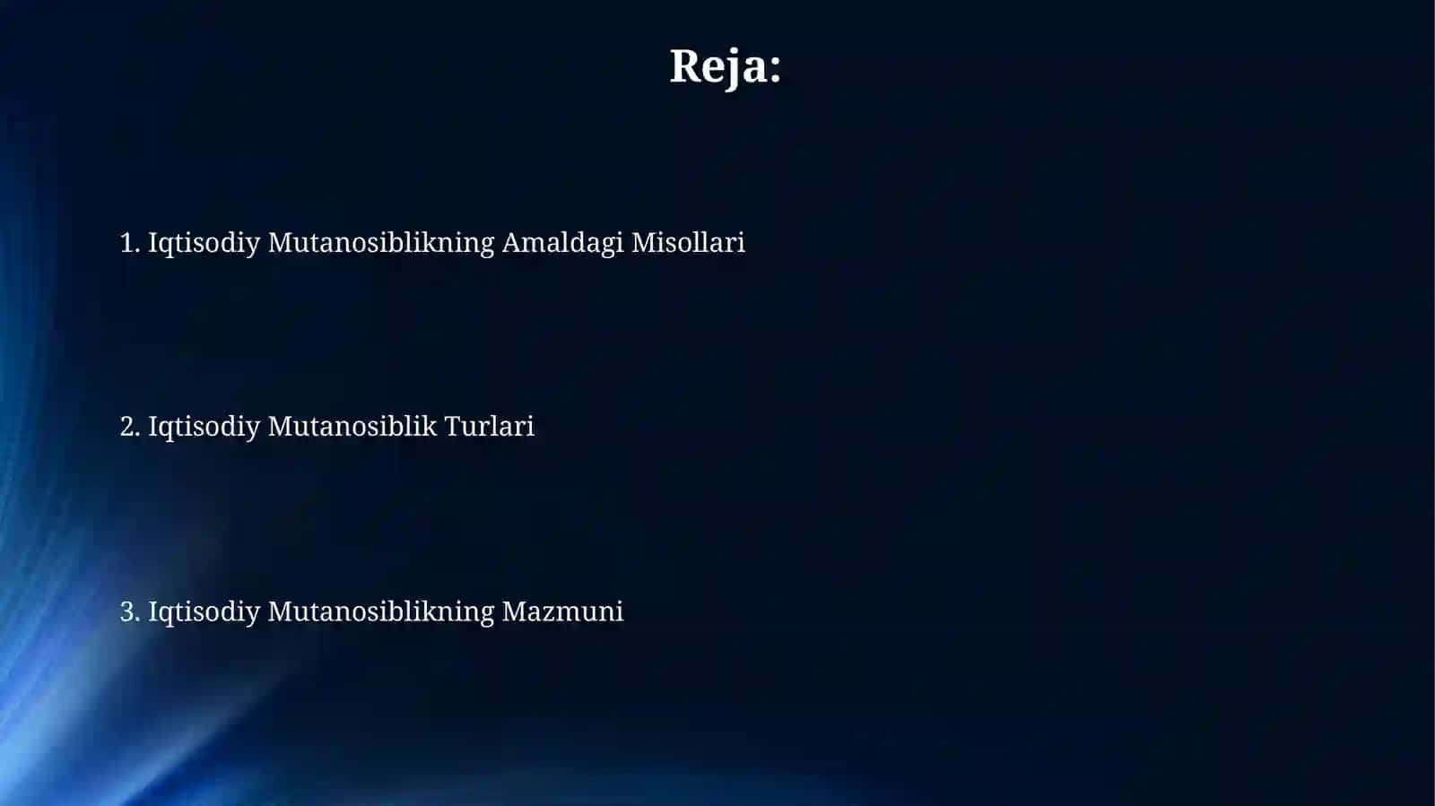 Iqtisodiy mutanosiblikning mazmuni va turlari 2