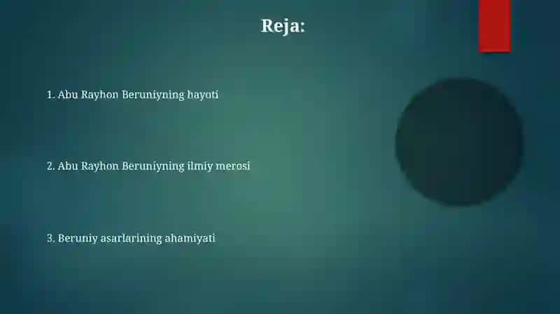Abu Rayhon Beruniy haqida ta'lim materiallari 2