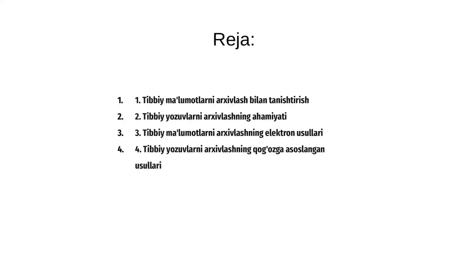 Tibbiyot axborotlarini arxivlash usullari 2