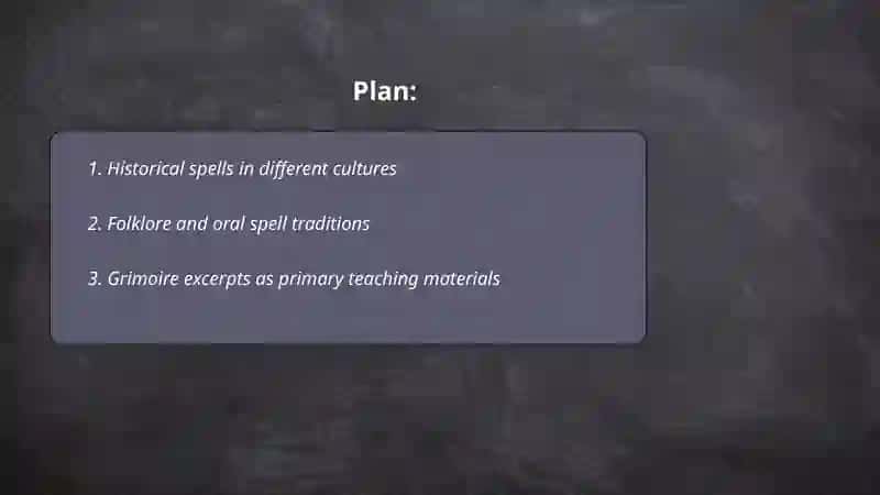 Materials for teaching culture: spells 2