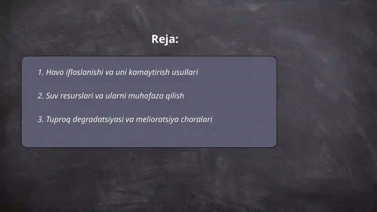 Havo ifloslanishi va uni kamaytirish usullari 2