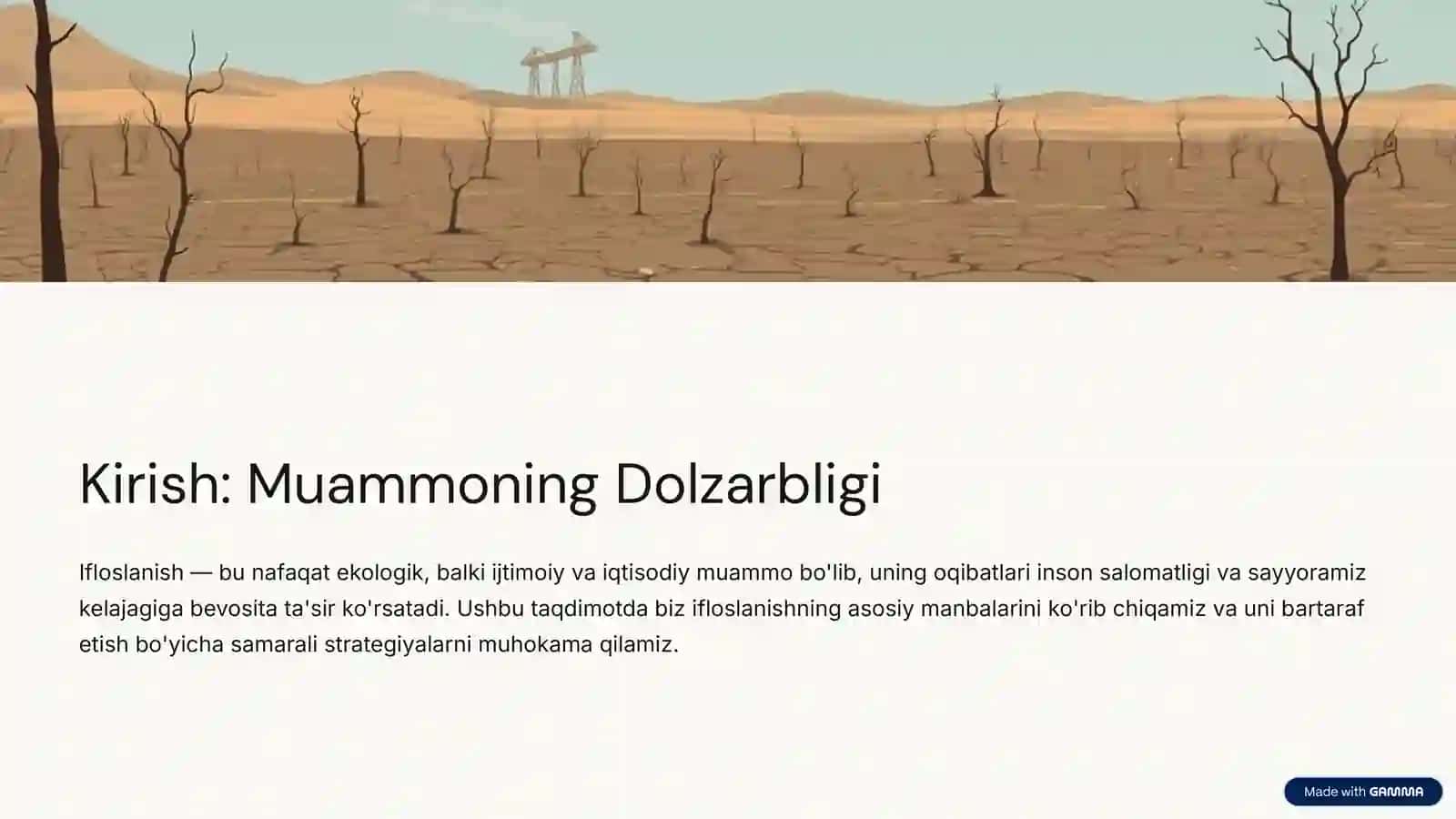 Ifloslanish Manbalari va Ularni Bartaraf Etish Strategiyalari 2