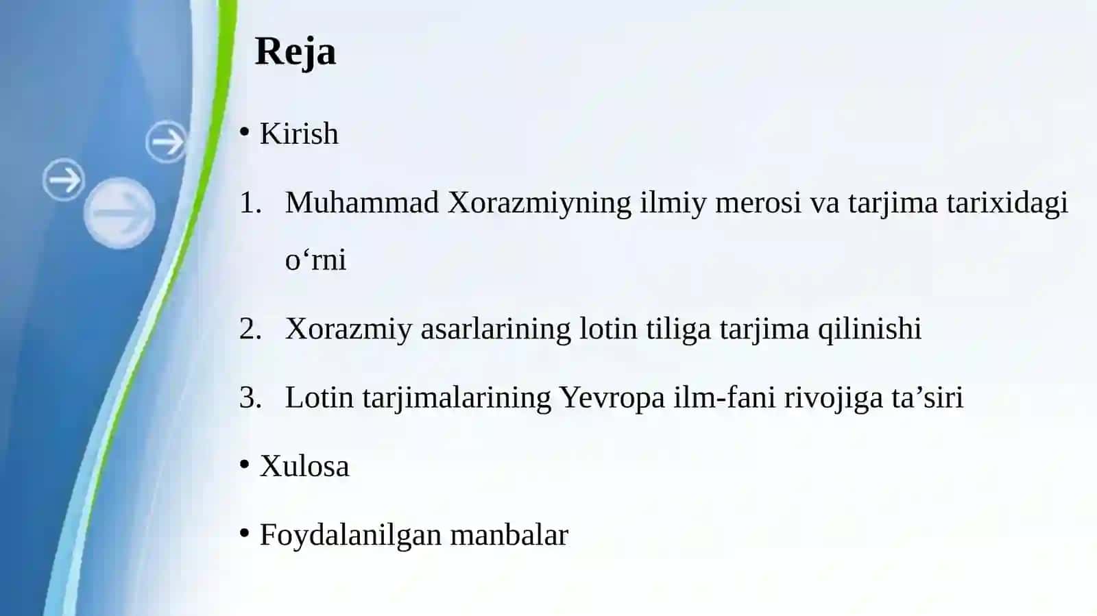 Muhammad Xorazmiyning lotin tiliga tarjima qilingan asarlari va ularning fan tarixi 2