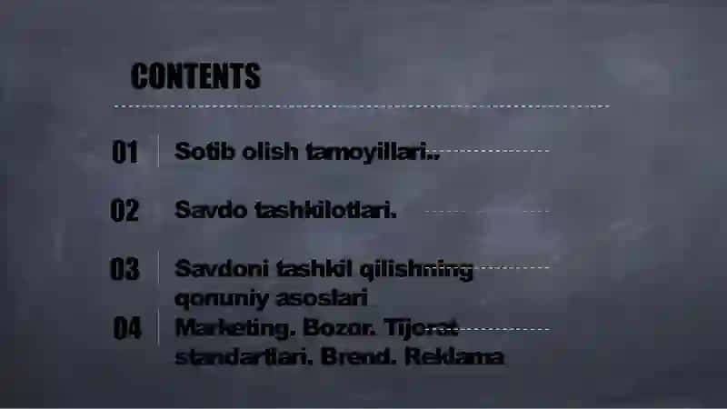 Savdo tashkilotlari 2
