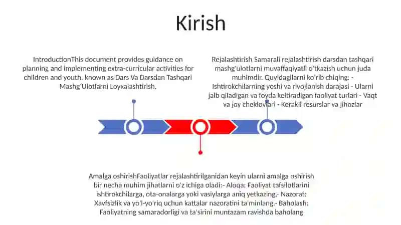 Dars Va Darsdan Tashqari Mashg‘Ulotlarni Loyxalashtirish 2